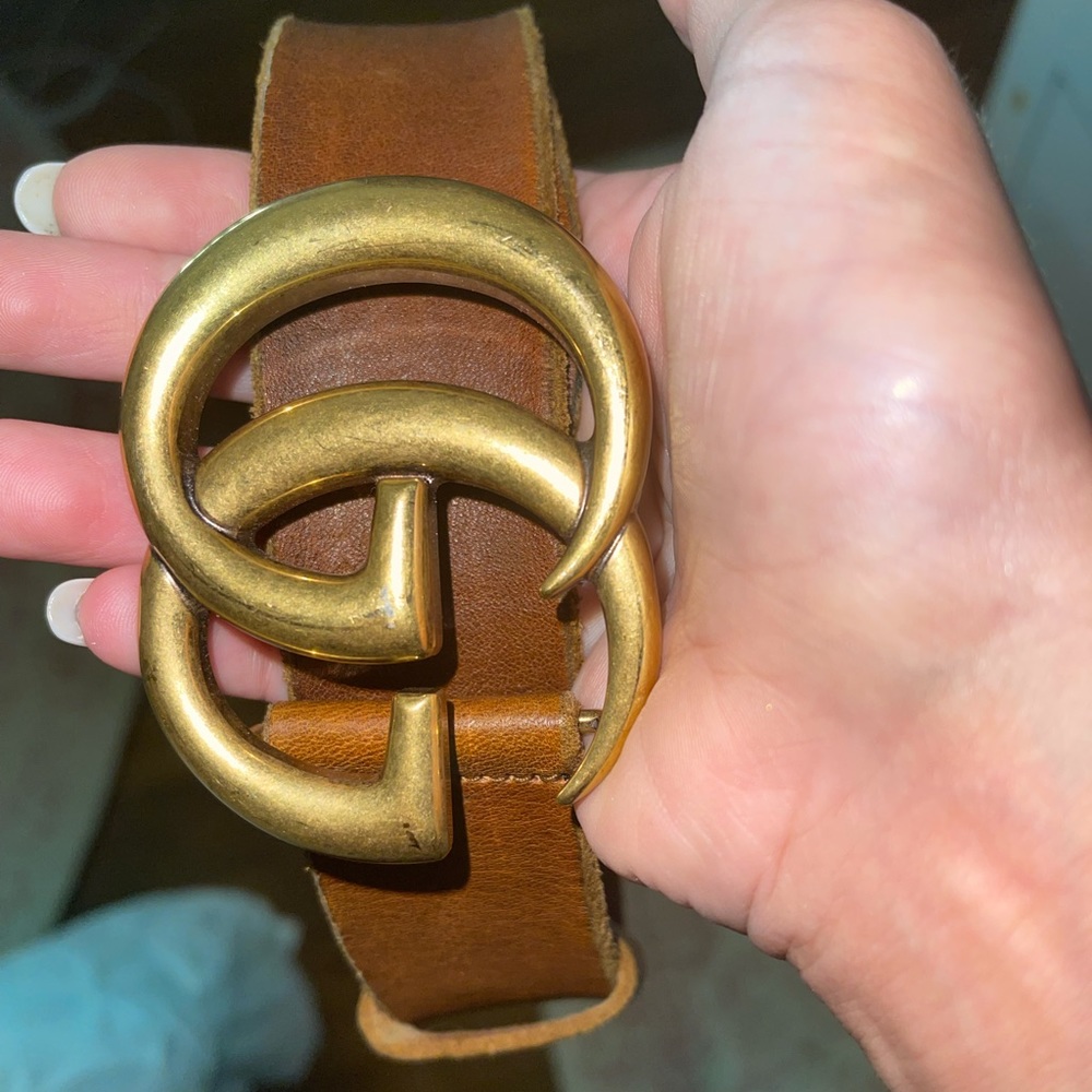 GUCCI Leather belt with Double G buckle - Picture 3 of 6